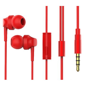 3,5 mm trådbundna hörlurar Earbud med mikrofon